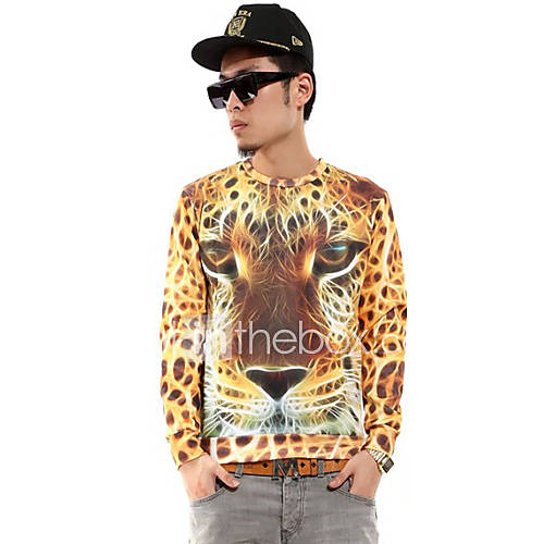 Mens Hip Hop Leopard Print Tshirts