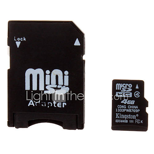 Class 4 Ultra microSDHC TF Card 4G with TF/MS Adapter