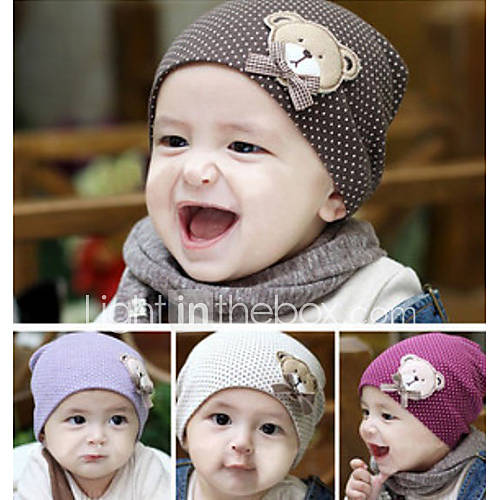 Kids Dot Pattern Little Bear Cap