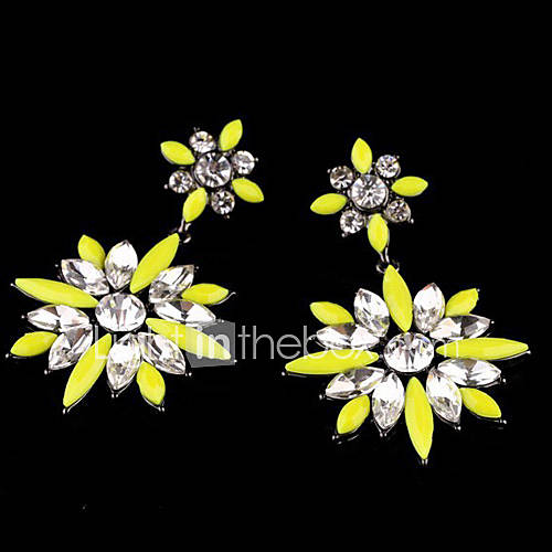 Womens Bohemia Style Fashion Gemmy Flower Stud