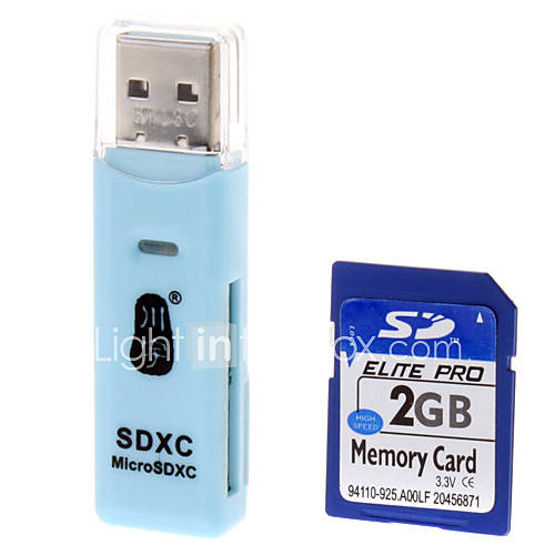 Hi speed Ultra SD Memory Card 2G with 2 in 1 Card Reader