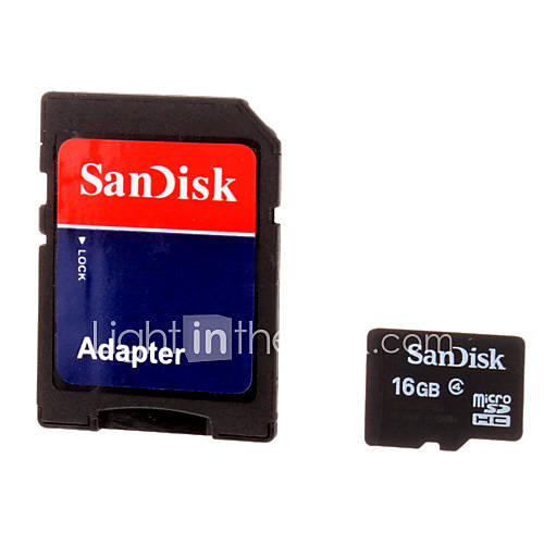 SanDisk Class 4 Ultra microSDHC TF Card 16G with microSD to SD Card Adapter