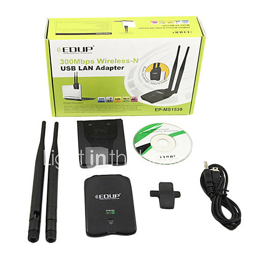 EP MS1539 300mbps EDUP EP MS1539 Chipset Double Antenna High Power Wifi Adapter Wireless Network Card