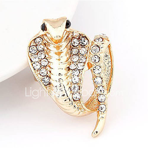 Womens Eurameican Gemmy Cobra Ring