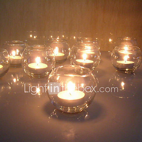 2.25H Modern Style Simlpe Glass Votive Candle Holder(With Candle)
