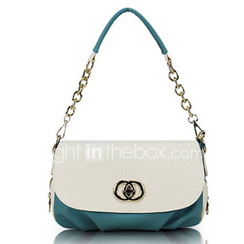 Western Color Splicing Chain Shoulder Bag