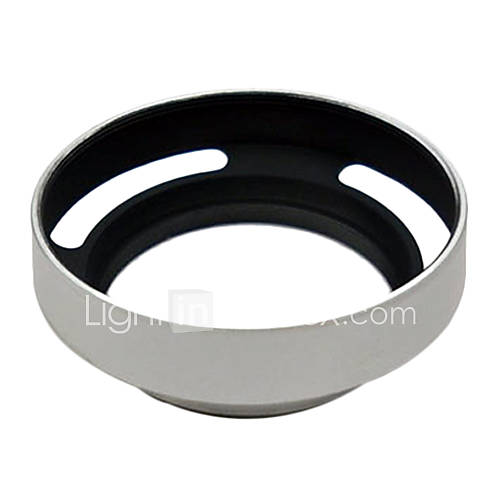 For Leica M 37mm Silver metal vented Lens Hood Shade