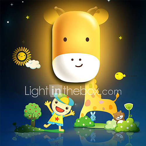 Teamwork Yellow Giraffe Light Operated Wall Night Light