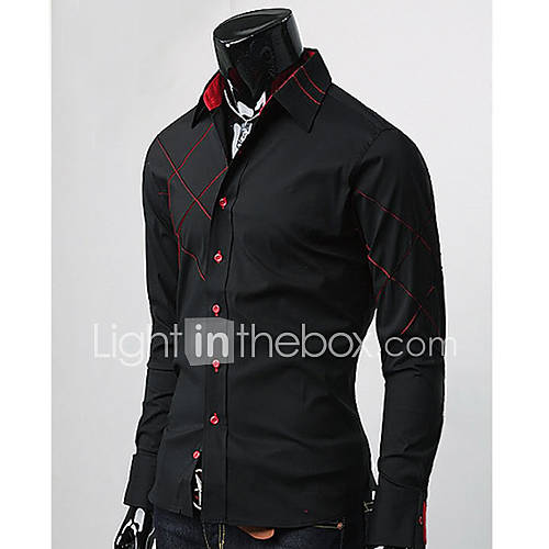 UF Mens Black Well Tailored Business Leisure Shirt