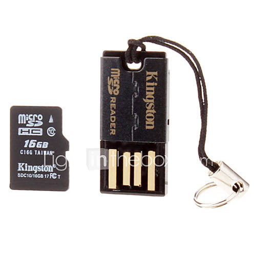 Class 10 Ultra microSDHC TF Card 16G with USB 2.0 Reader