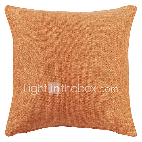 18 Orange Solid Polyester Decorative Pillow With Insert