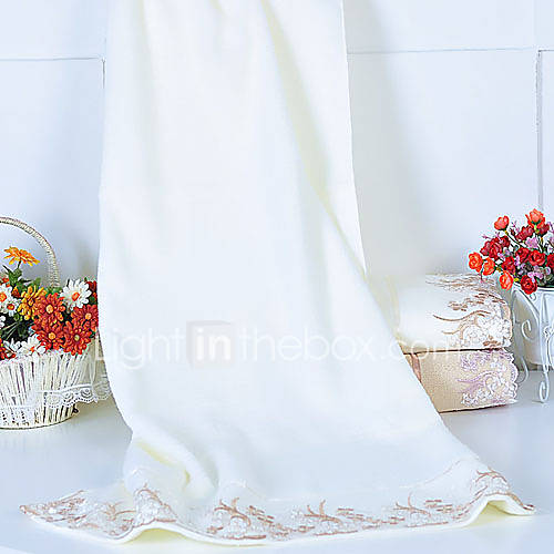 Bath Towel,Terry 100% Cotton Flower Pattern 70CM x 140CM