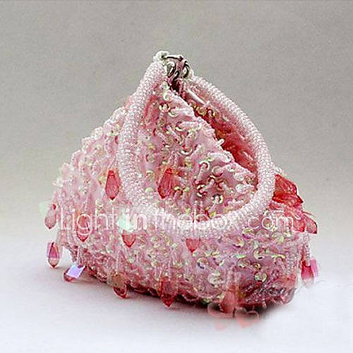 Elegant Handmade Pearl Embroidery Evening Bag