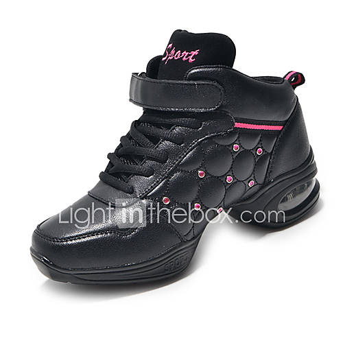 Womens Leather Dance Sneakers For Ballroom(More Colors)