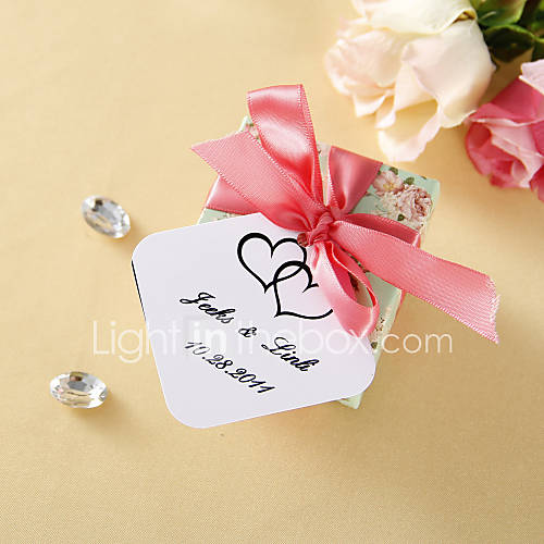 Personalized Favor Tags   Double Heart (set of 36)