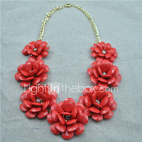 Womens Flower Pattern Necklace