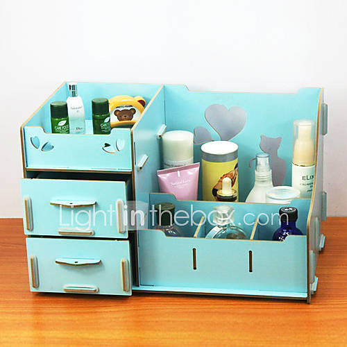 Creative Drawer Type Wooden Storage Shelf   3 Colours Avaliable