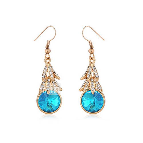 Elegant Alloy Gold Rhinestone Womens Earrings(More Colors)