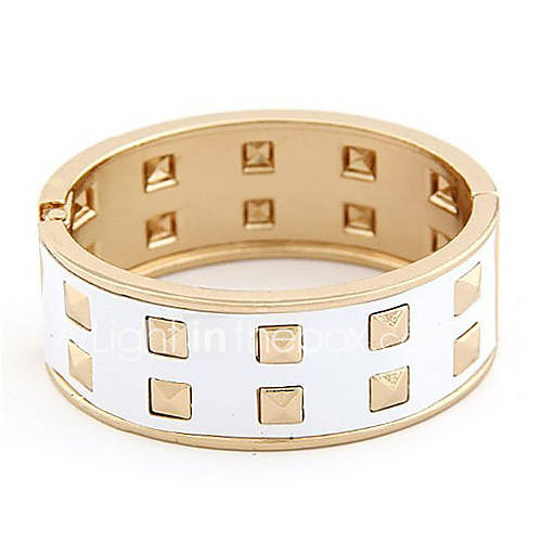 Womens Punk Double Line Rivet Bracelet