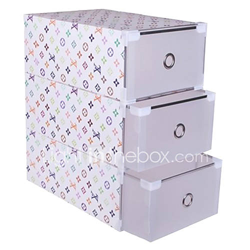 Fashion White Flower Storage Cabinet For Boots