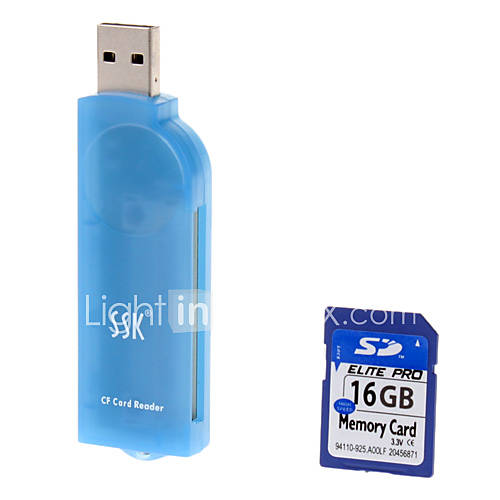 Hi speed Ultra SD Memory Card 16G with SSK Card Reader