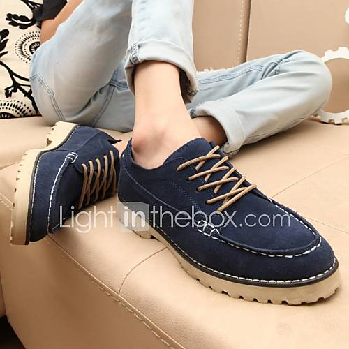 Mens Leather Flat Heel Comfort Oxfords Shoes(More Colors)