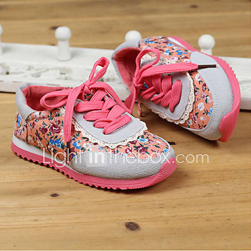 Girls Floral Print Loafers