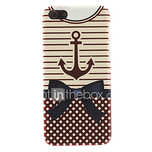 Anchor and Bowknot Pattern Smooth Hard Case for iPhone 5C