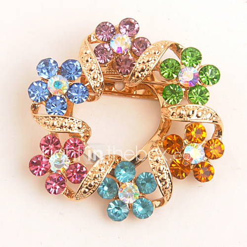 Beautiful Rhinestone Garland Brooch