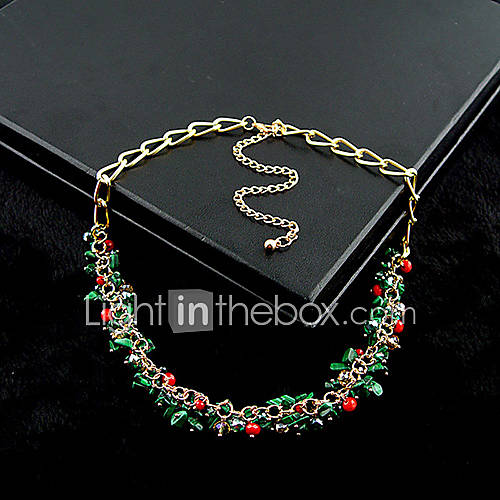 Elegant Fashion Crystal Rose Gold Chain Necklace
