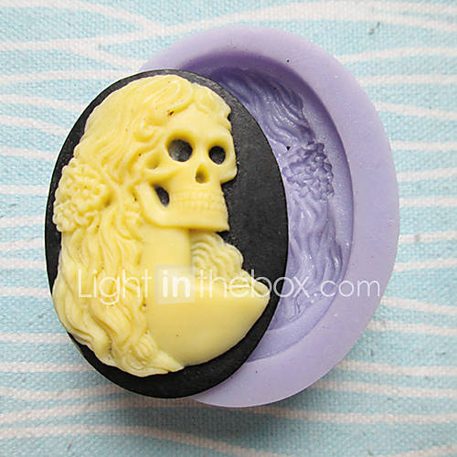 One Hole woman Skull Silicone Mold Fondant Molds Sugar Craft Tools Resin flowers Mould Molds For Cakes