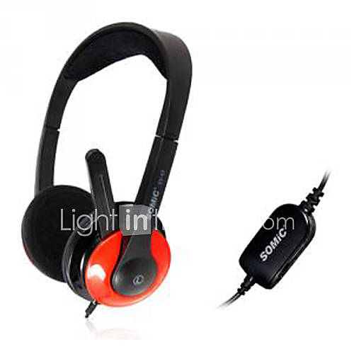 Somic EV 63 Elegant 3.5mm Gaming On Ear Headphone with Mic and Remote for PC/PS3