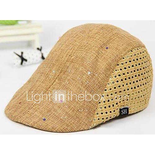 Childrens Linen Splicing Hat