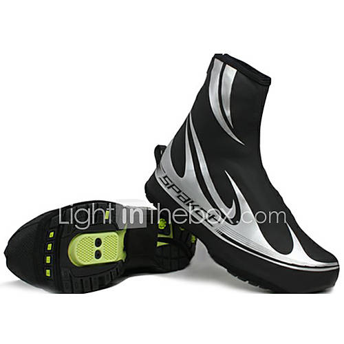 SPAKCT   Cycling BlackSilver Windproof Waterproof Shoe Cover