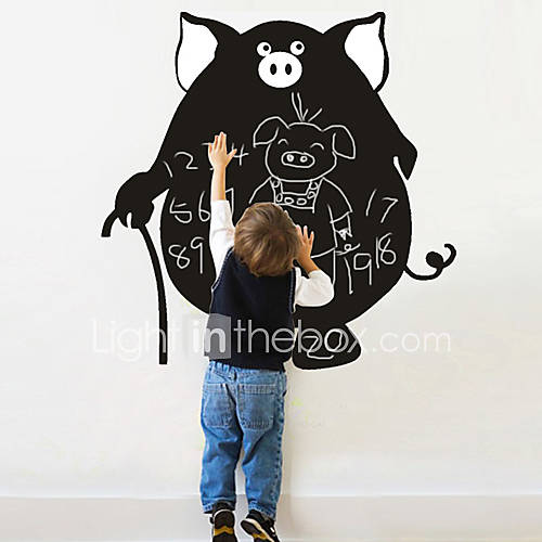 Blackboard Wall Sticker, Removable, Gentleman Swine