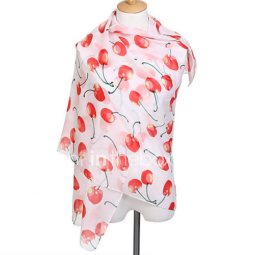 Gorgeous Chiffon Fruit Print Fashion Scarf