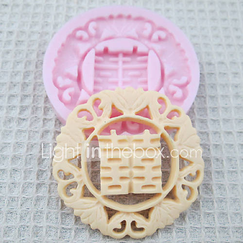 Chinese Wedding Happy Silicone Mold Fondant Molds Sugar Craft Tools Chocolate Mould For Cakes