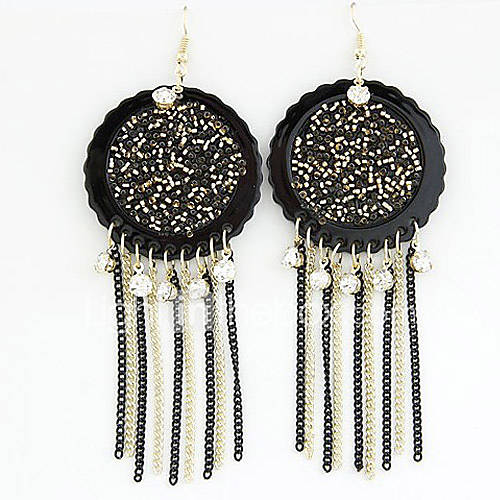 Womens Bohemia Style Gemmy Beads Hook With Tassels