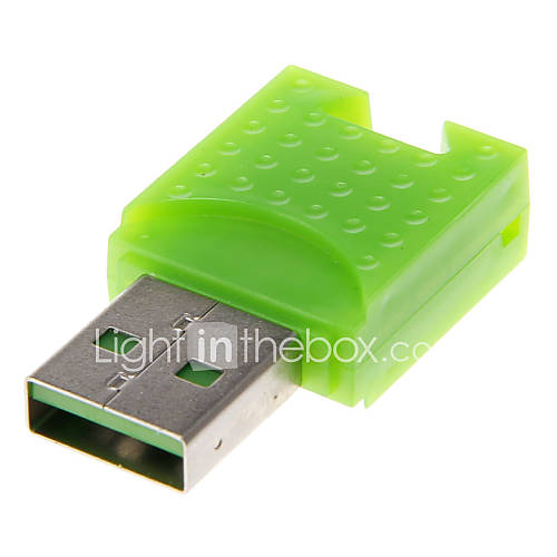 Mini USB 2.0 Memory Card Reader (BlueGreen)