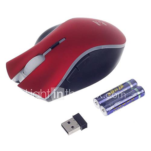 R81635 Stylish 2.4G Wireless 1600dpi Optical Mouse with Mini USB Receiver