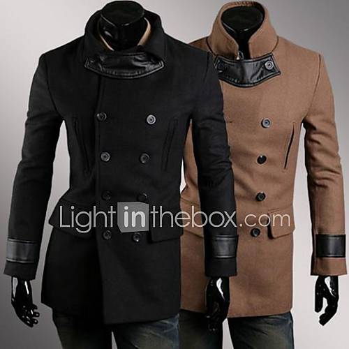 Men's Fashion Double Breasted Wool Trench Coat 1055224 2016 – $14.99