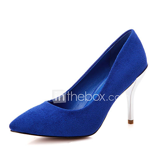 XNG 2014 Fashion Pointed Toes Shallow Mouth Smooth Comfortable High Heeled Shoes (Royal Blue)
