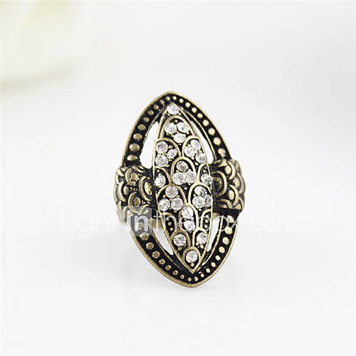 Kayshine Womens Bohemian Style Diamond Studded Hollow Out Ring