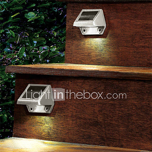 Solar Powered LED Light Pathway Path Stair Wall Mounted Garden Lamp(CIS 57163)