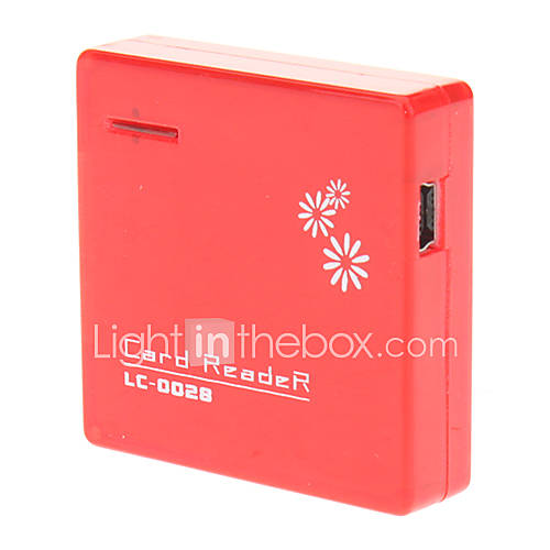 All in one USB 2.0 Memory Card Reader and Writer (Red,Blue)