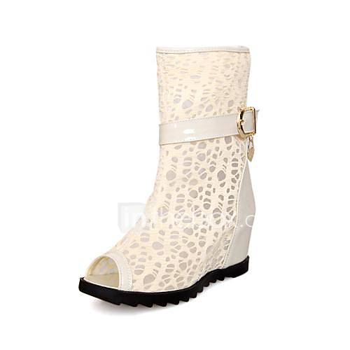 Womens Wedge Heel Peep Toe Heels Sandals with Buckle/Zipper/Hollow out Shoes (More Colors)