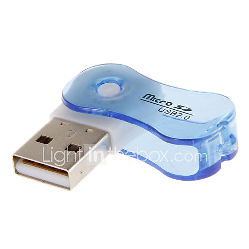 USB 2.0 Memory Card Reader (Yellow/Blue/Orange)