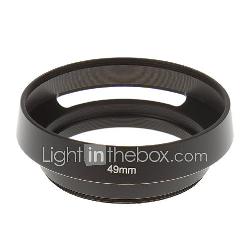 49mm Hollow out Lens Hood for Camera (Black)