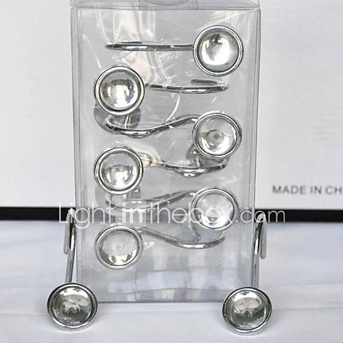 Shower Curtain Hooks,Modern Style Zinc Alloy(12 pack)