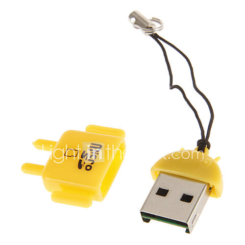 Mini USB Memory Card Reader (Green/Blue/Yellow)